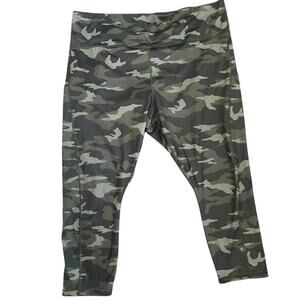 Athleta Ultimate Camo 7/8 Tight Leggings Green Stash Pocket Plus Size 3X